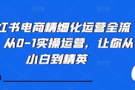 2024最新小红书电商精细化运营全流程，从0-1实操运营，让你从小白到精英10-22冒泡网