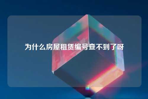 为什么房屋租赁编号查不到了呀