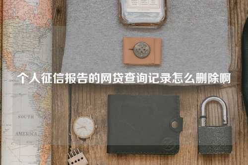 个人征信报告的网贷查询记录怎么删除啊